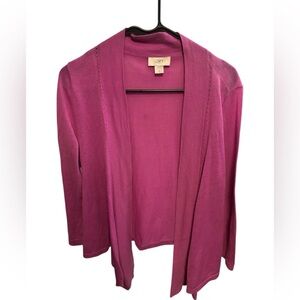 Cottagecore LOFT Women's Soft Fuchsia Cardigan - 100% Cotton